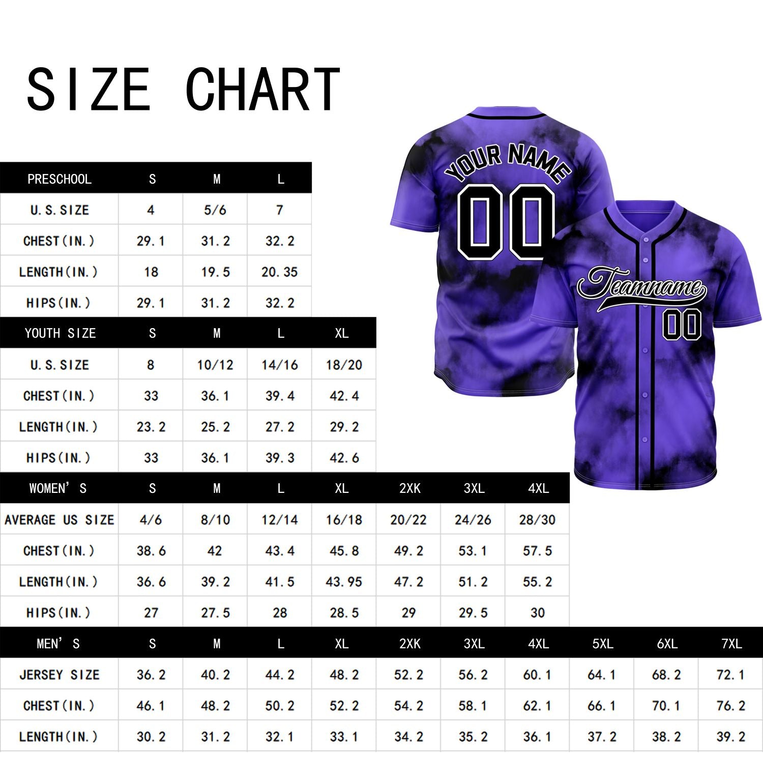 VOSOLI Midnight Purple Black Tie-Dye Graffiti Custom Stitched Baseball Jersey