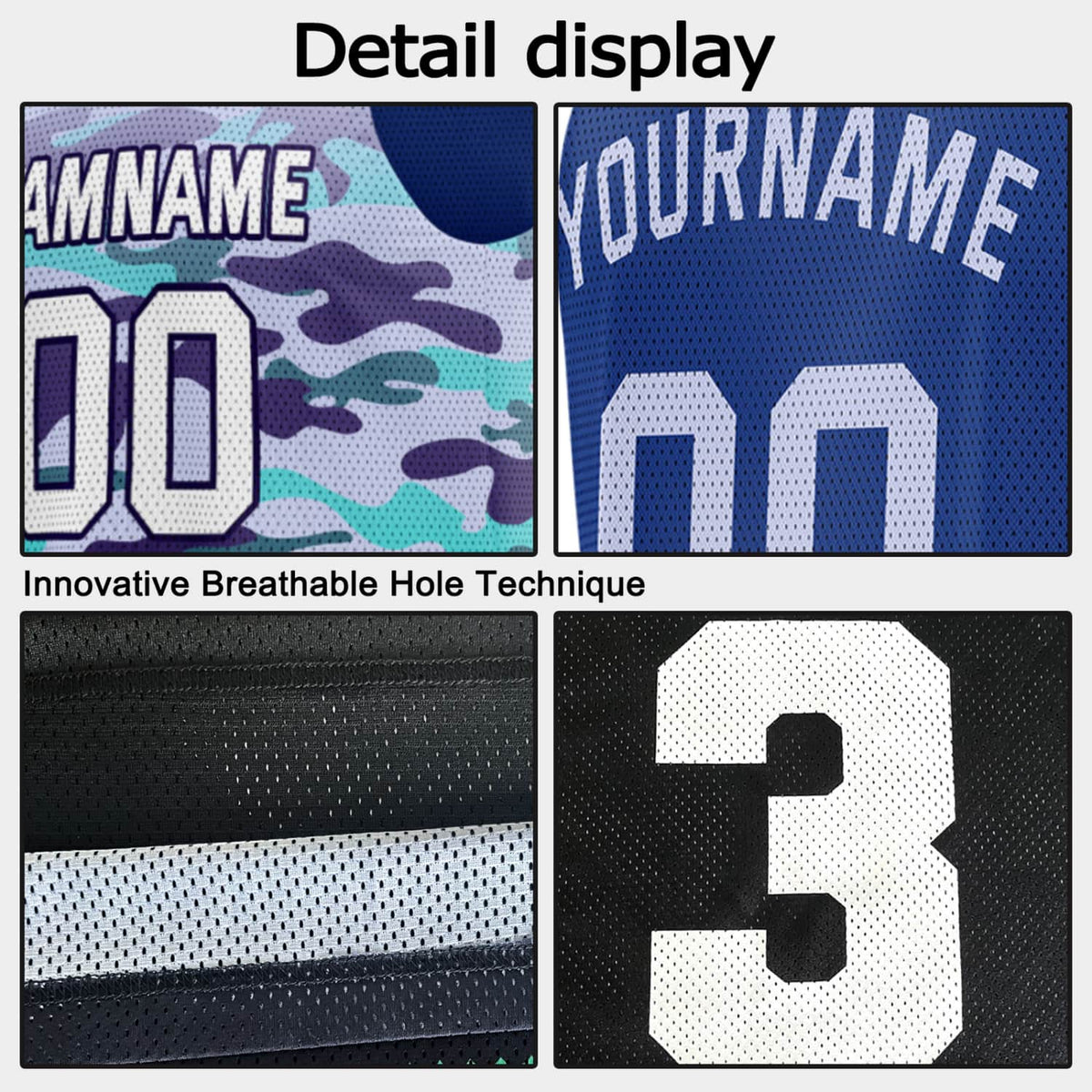 Custom Reversible Basketball Jersey for Individuals & Teams – Multi-Color Camo & Navy | Vosoli