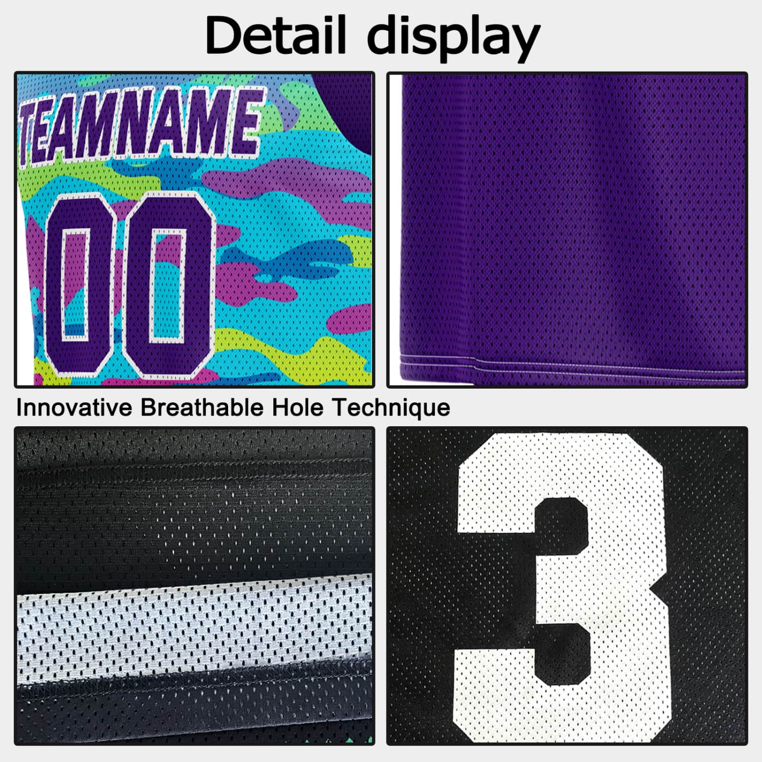 Custom Reversible Basketball Jersey for Individuals & Teams – Multi-Color Camo | Vosoli
