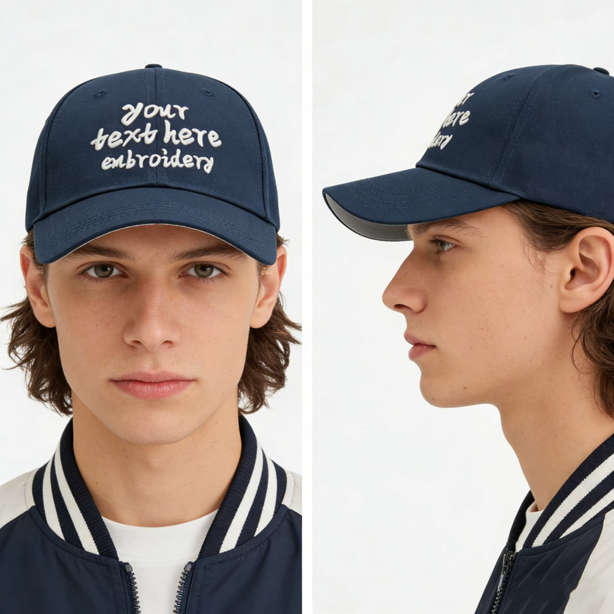 Vosoli Navy Baseball Cap - Team Custom Embroider or Print Personalized Hat