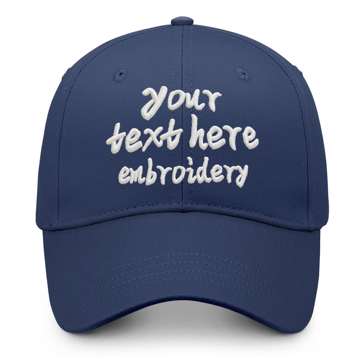 Vosoli Navy Blue Solid Baseball Cap - Unisex Custom 3D Embroidery or Print