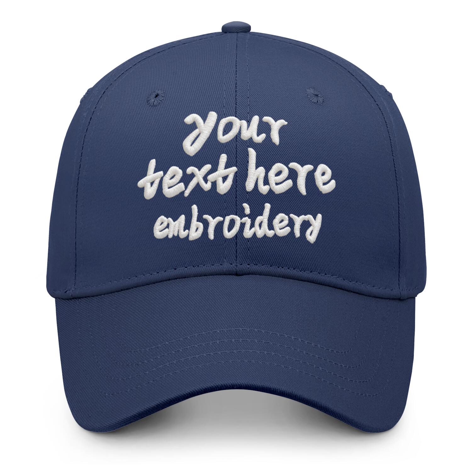 Vosoli Navy Blue Solid Baseball Cap - Unisex Custom 3D Embroidery or Print