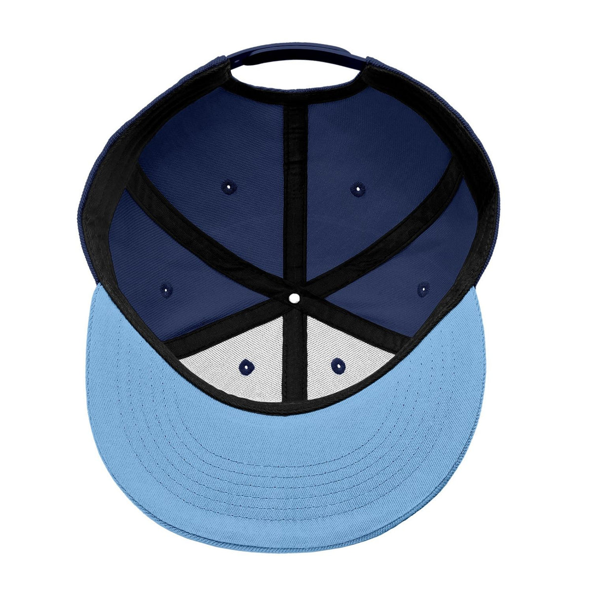 Vosoli Navy & Light Blue Flat-Brim Hat - Unisex Personal & Team Custom 3D Embroidery or Print Cap