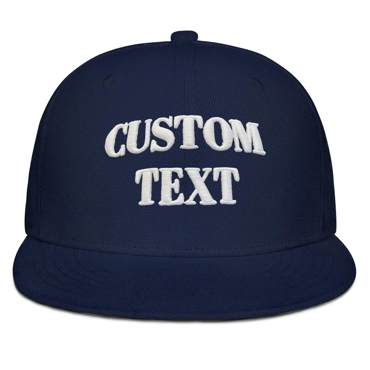 Vosoli Navy Unisex Flat Brim Cap - Team Custom 3D Embroidery or Print Personalized Hats