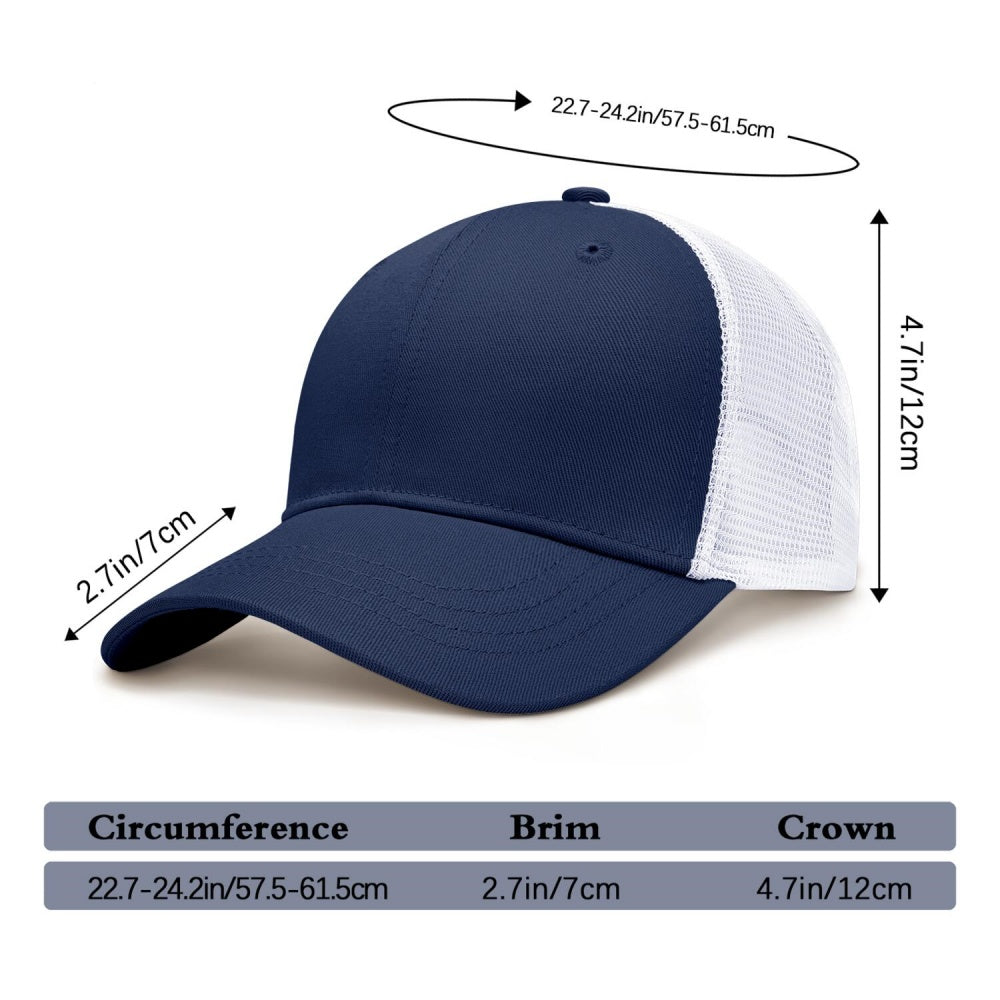Vosoli Navy White Trucker Cap - Custom Embroidered Personalized Hat