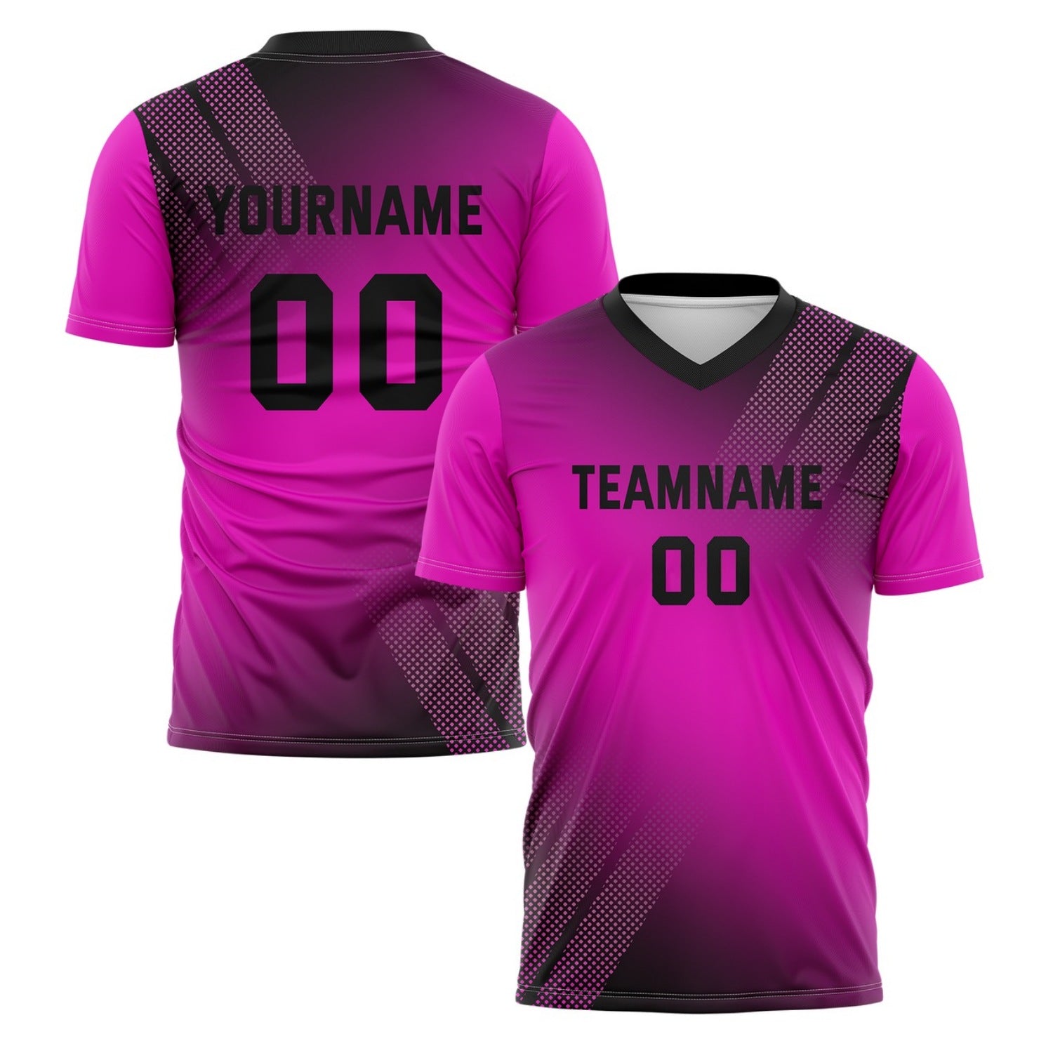 Custom Neon Pink & Purple Ombré Soccer Jersey for Teams & Individuals | Vosoli