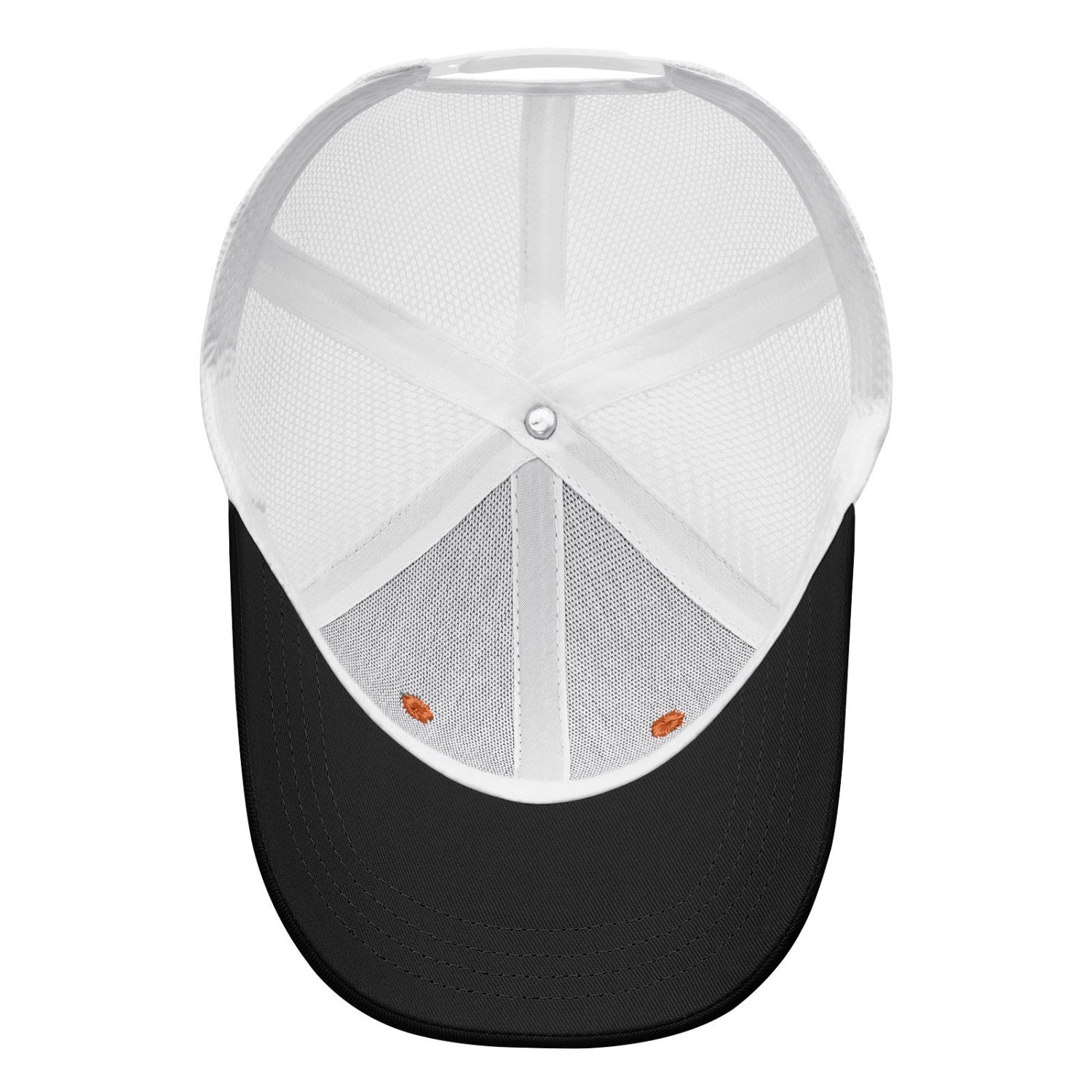 Vosoli Orange & Black Two-Tone Baseball Trucker Hat - Unisex Custom 3D Embroidery or Print