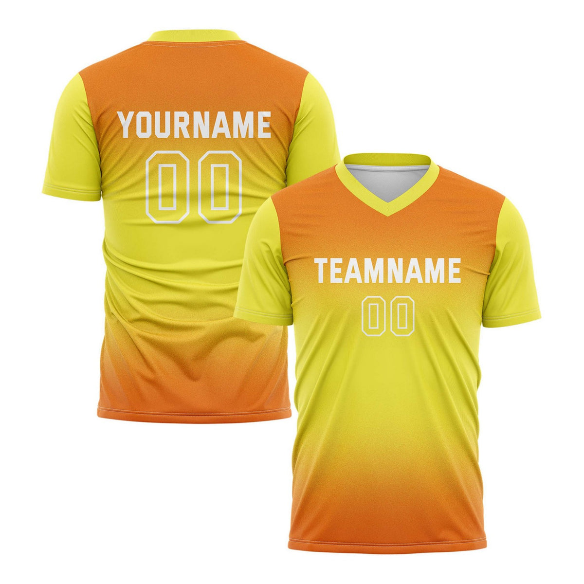Custom Orange &amp; Yellow Gradient Soccer Jersey for Teams &amp; Individuals | Vosoli