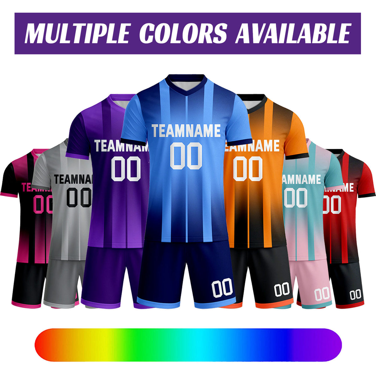 Custom Red & Black Gradient Soccer Uniform Set for Teams & Individuals | Vosoli