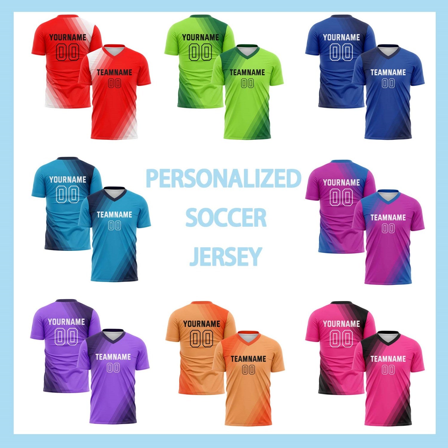 Custom Light Purple & White Wave Pattern Soccer Jersey for Teams & Individuals | Vosoli