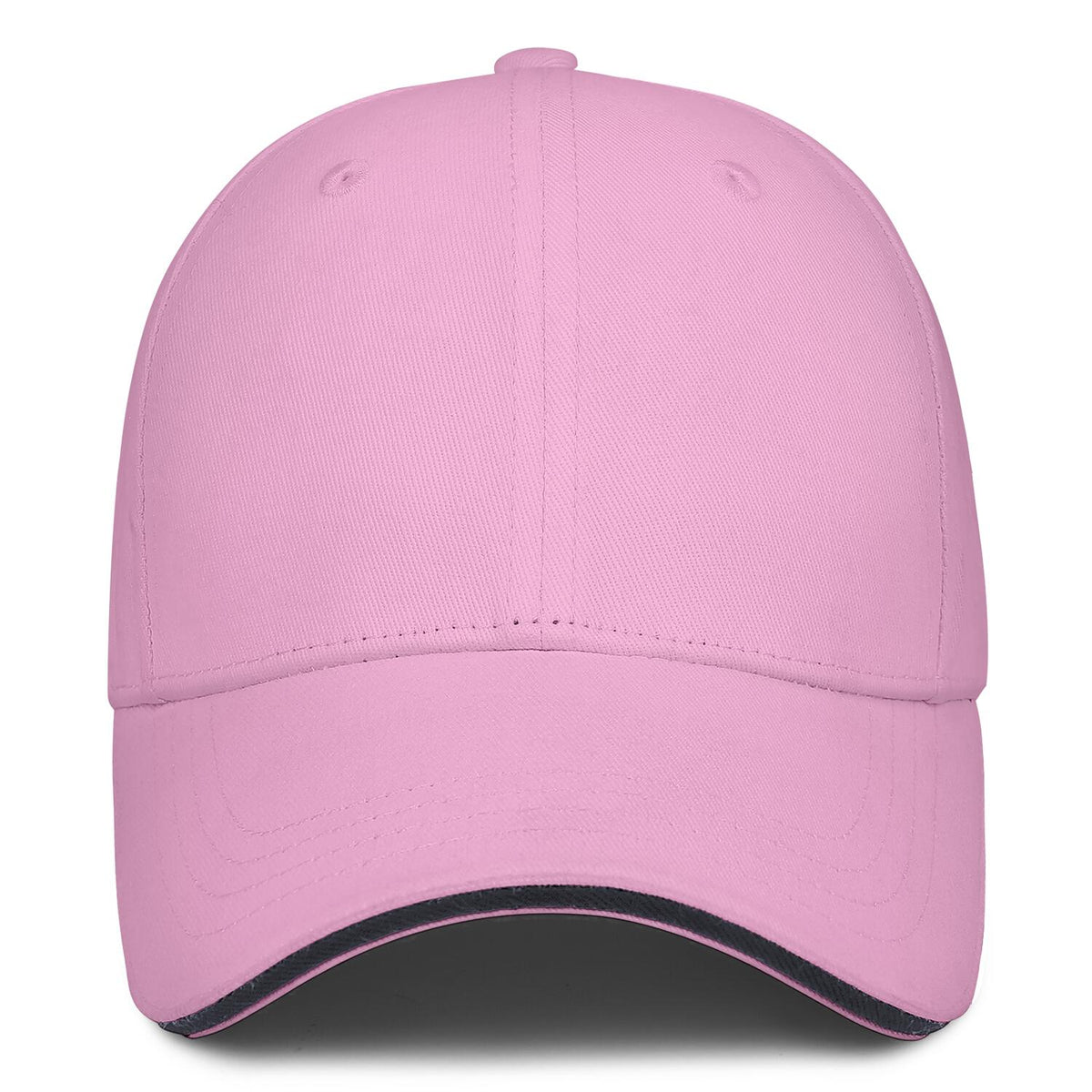 Vosoli Pink Contrast Brim Baseball Cap - Team Custom Embroider or Print Personalized Hats