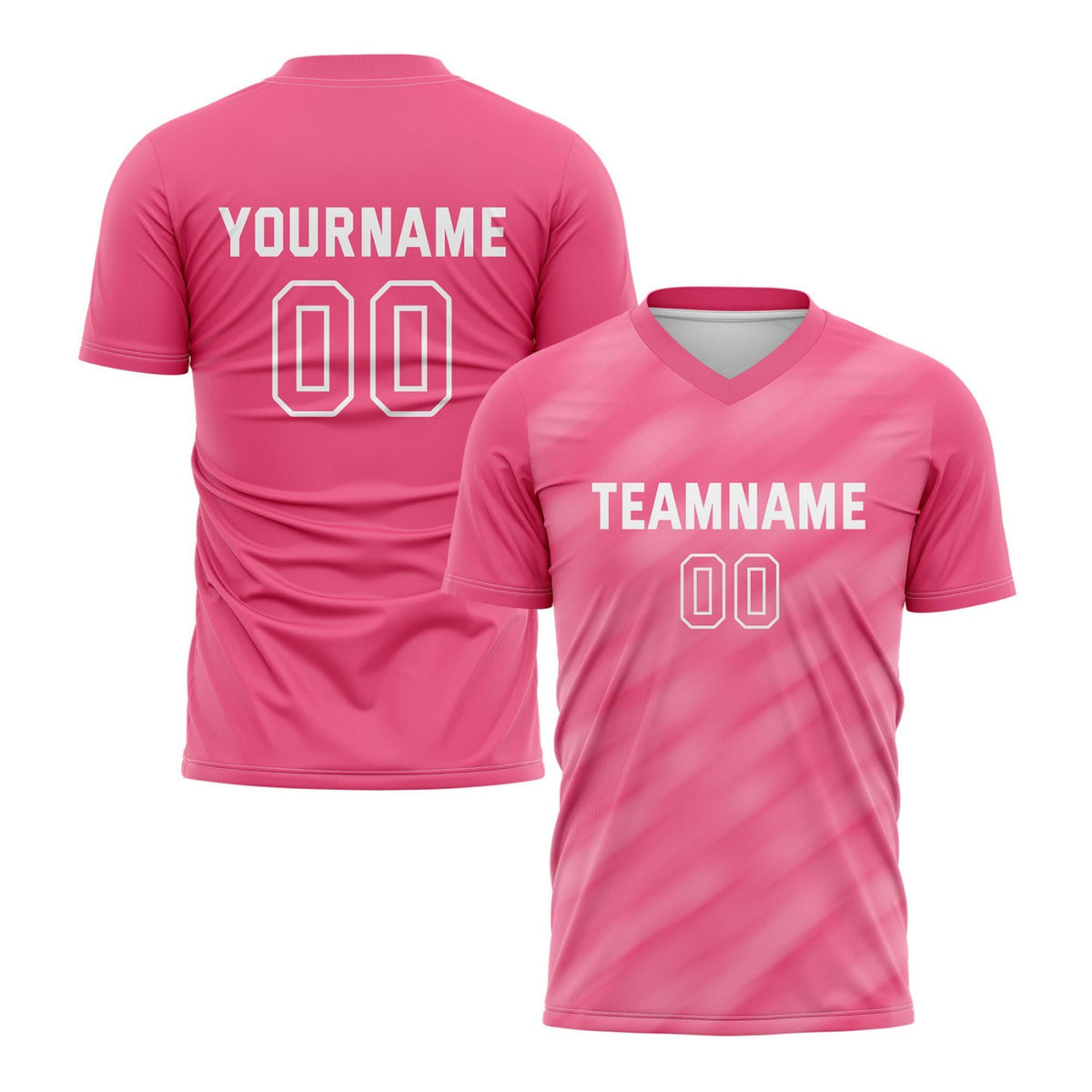Custom Pink Gradient Stripe Soccer Jersey for Teams &amp; Individuals | Vosoli