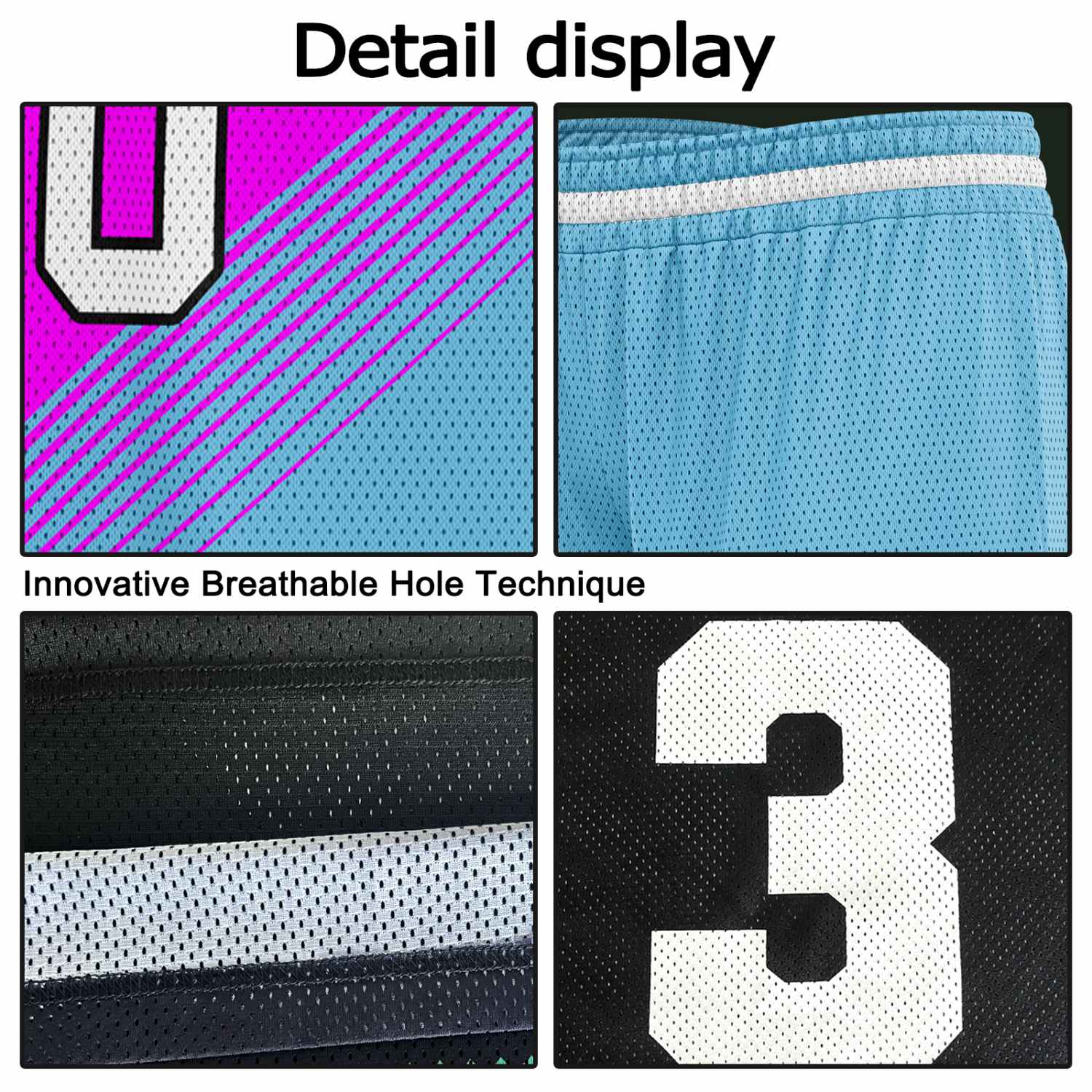 Custom Reversible Basketball Jersey & Shorts Set for Individuals & Teams – Pink Teal Purple Diagonal Stripe | Vosoli