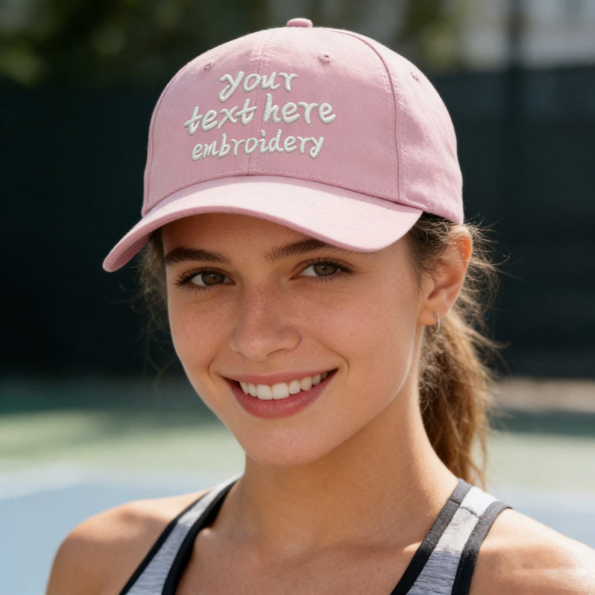 Vosoli Pink Women's Baseball Cap - Custom 3D Embroidery or Print
