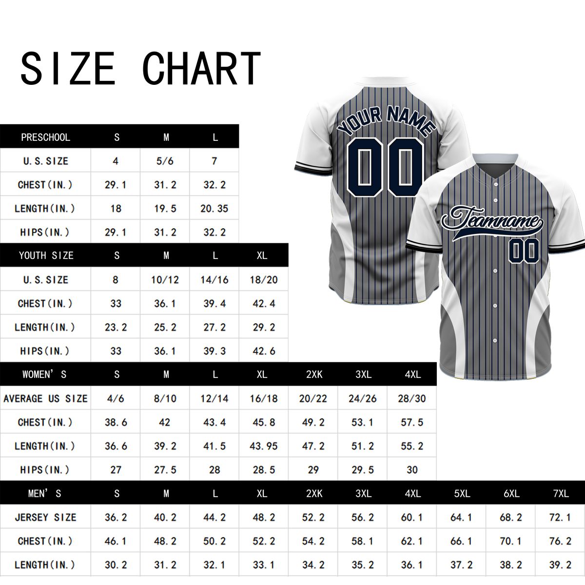 VOSOLI Custom Grey & White Pinstripe Baseball Jersey - Professional Road Uniform