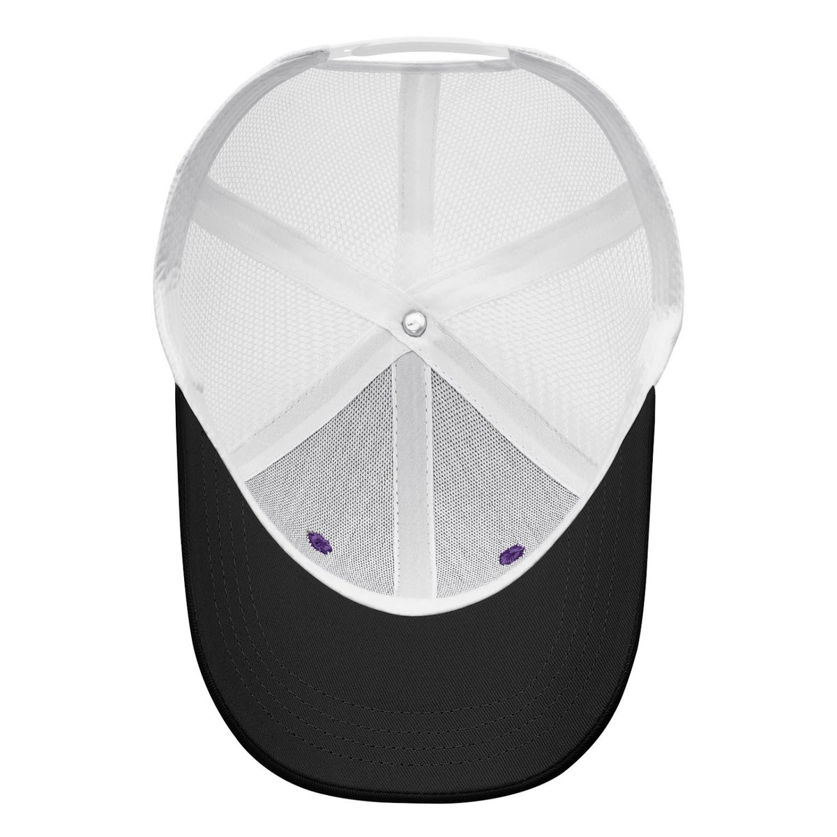 Vosoli Purple & Black Two-Tone Baseball Trucker Hat - Unisex Custom 3D Embroidery or Print