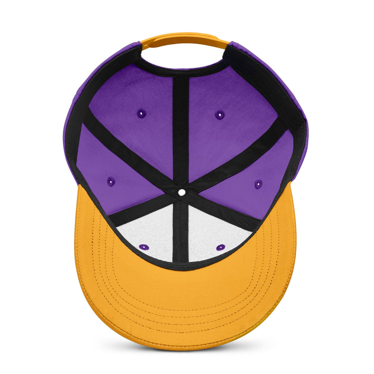 Vosoli Purple Gold Two-Tone Baseball Cap - Unisex Custom 3D Embroidery or Print