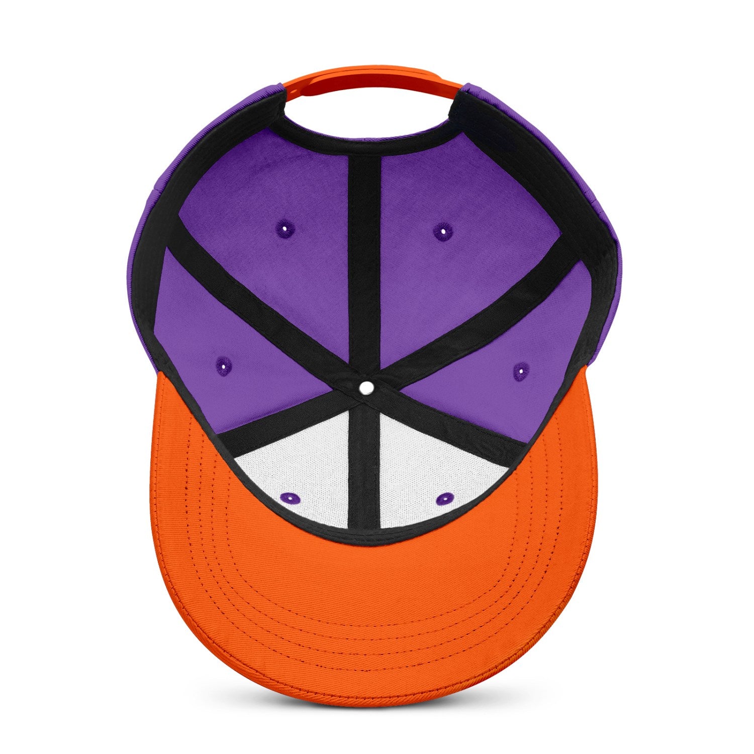 Vosoli Purple Orange Two-Tone Baseball Cap - Unisex Custom 3D Embroidery or Print