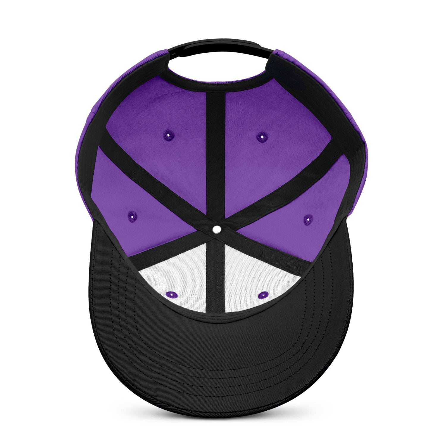 Vosoli Purple Black Two-Tone Baseball Cap - Unisex Custom 3D Embroidery or Print