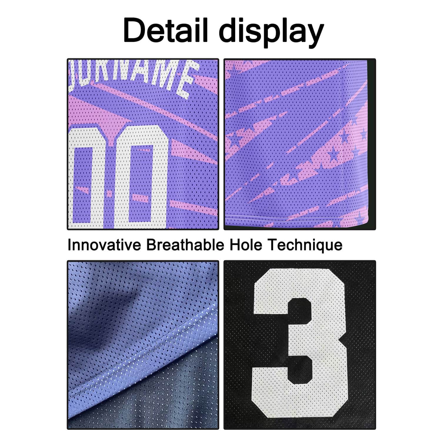 Custom Reversible Basketball Jersey for Individuals & Teams – Purple Pink White Star Stripe | Vosoli