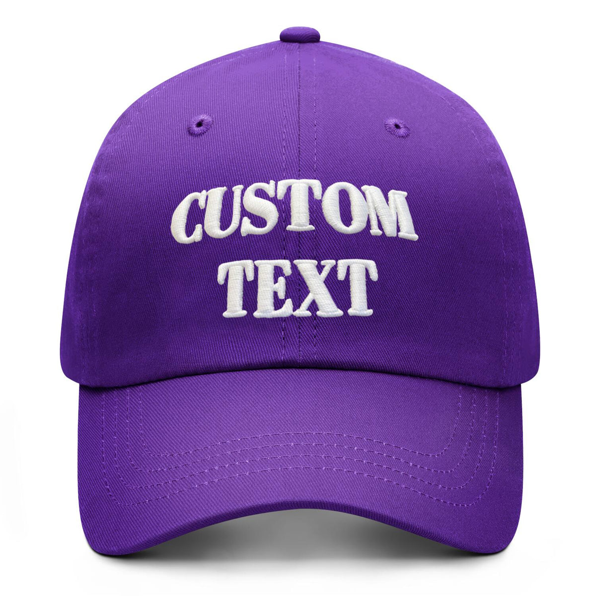 Vosoli Purple Unisex Baseball Cap - Personal &amp; Team Custom 3D Embroidery or Print Hat