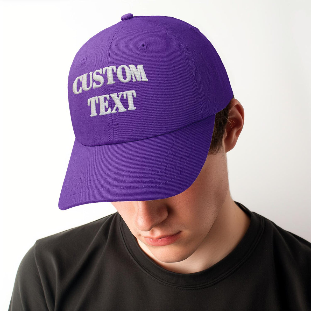 Vosoli Purple Unisex Baseball Cap - Personal & Team Custom 3D Embroidery or Print Hat