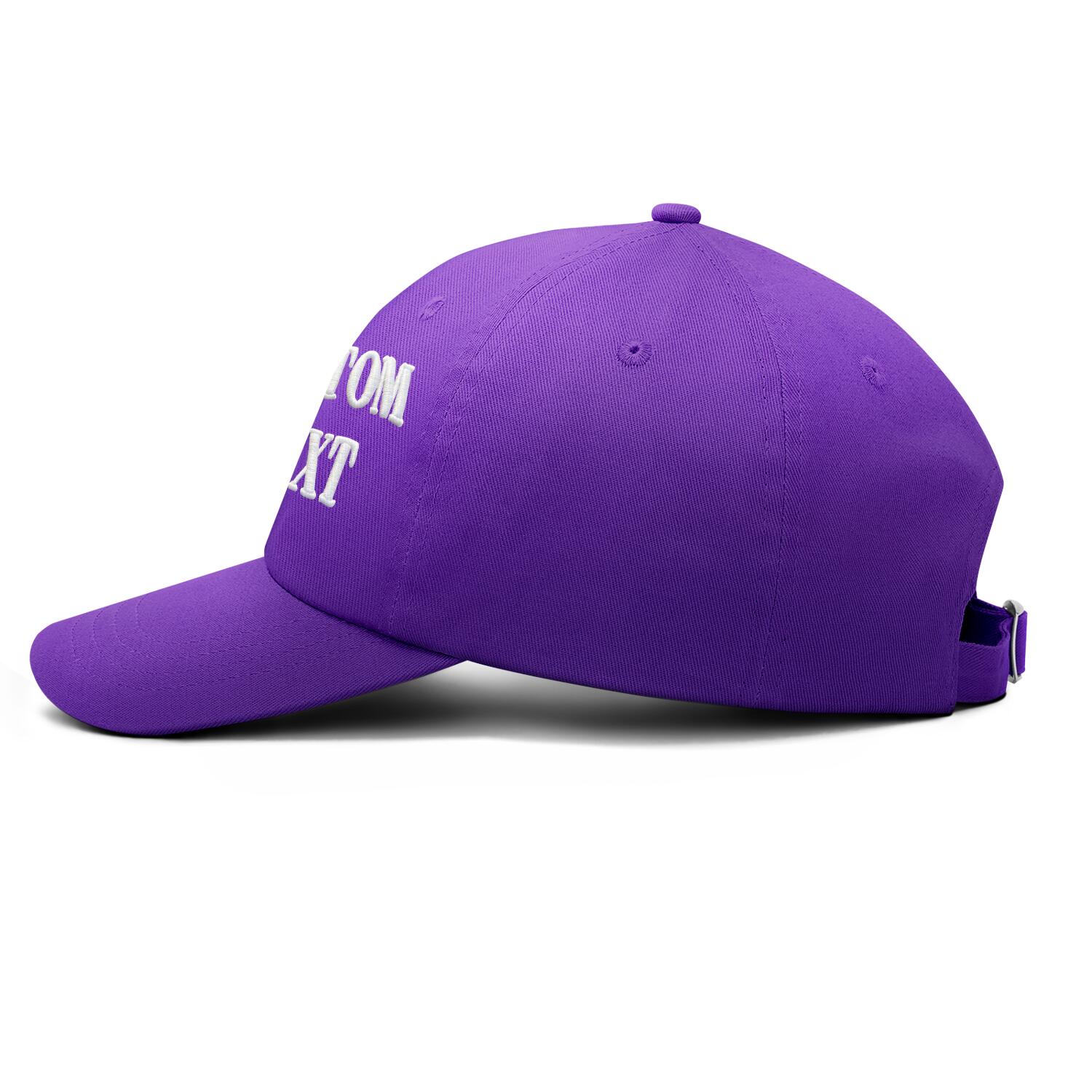 Vosoli Purple Unisex Baseball Cap - Personal & Team Custom 3D Embroidery or Print Hat