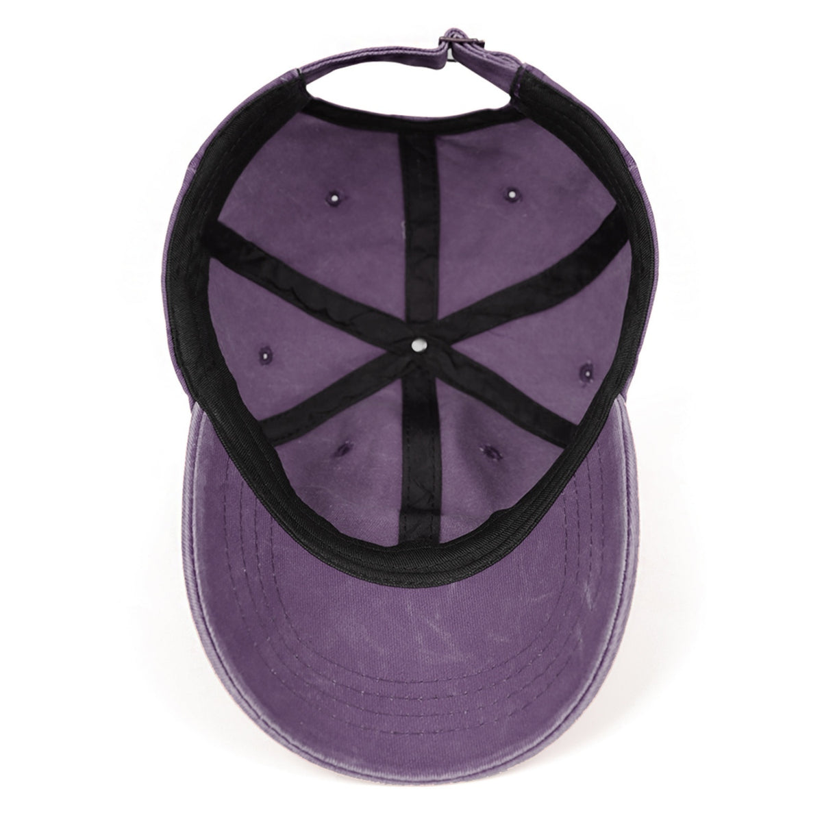 Vosoli Purple Washed Denim Unisex Baseball Cap - Team Custom 3D Embroidery or Print Personalized Hats