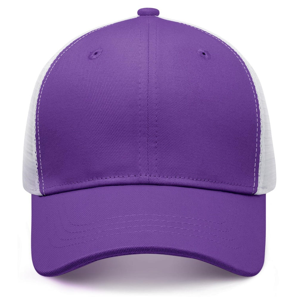 Vosoli Purple White Mesh Trucker Cap - Custom Embroidered Personalized Hat