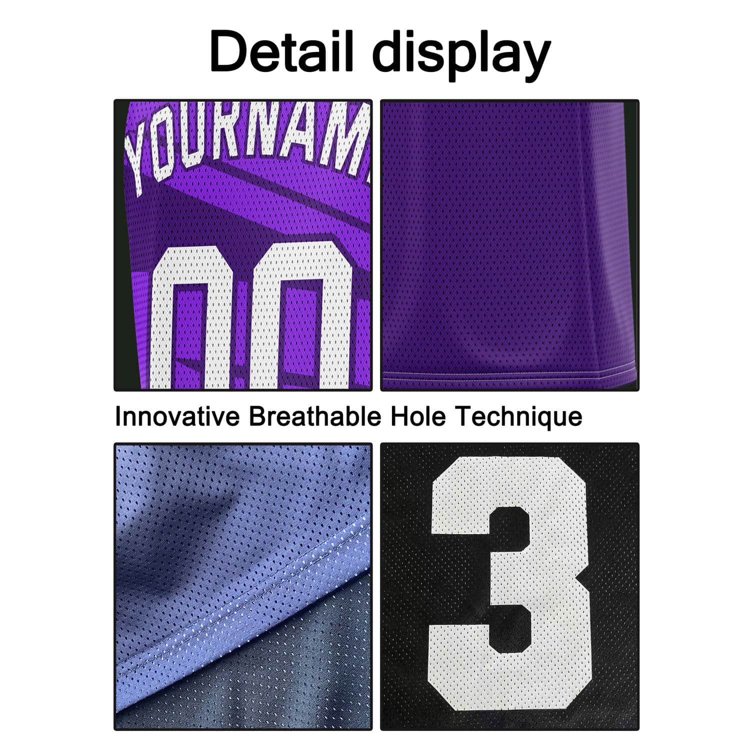 Custom Reversible Basketball Jersey for Individuals & Teams – Purple White Star Stripe | Vosoli