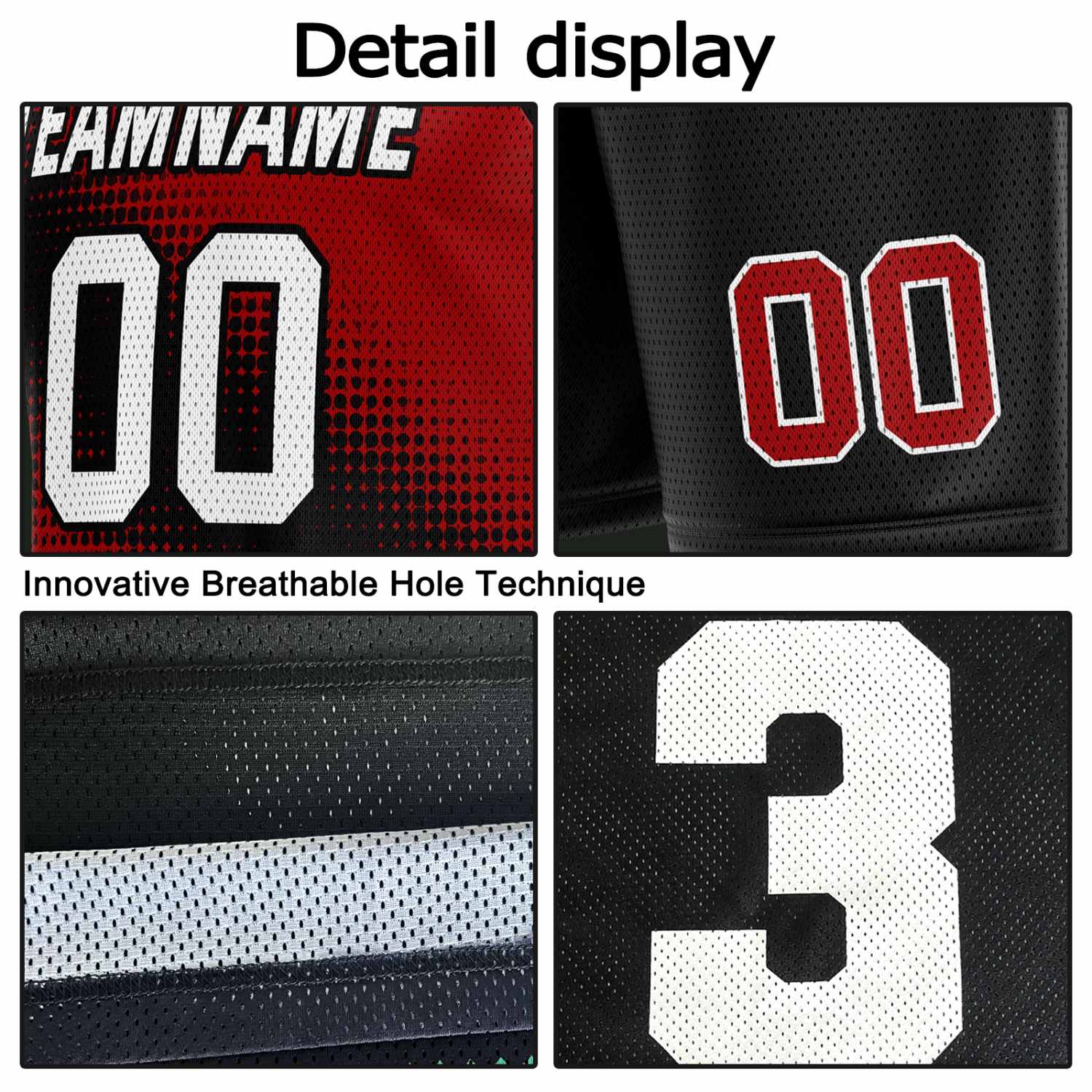 Custom Reversible Basketball Jersey & Shorts Set for Individuals & Teams – Red Black White Dot Gradient | Vosoli