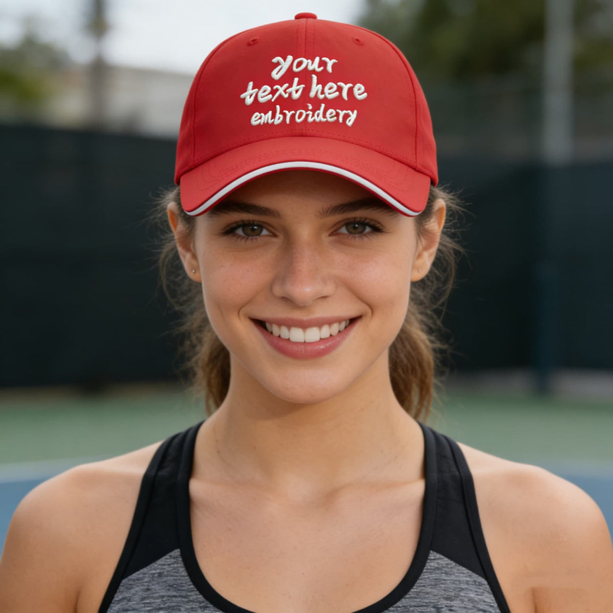 Vosoli Red Contrast Brim Unisex Baseball Caps - Team Custom Embroider or Print Personalized Hat