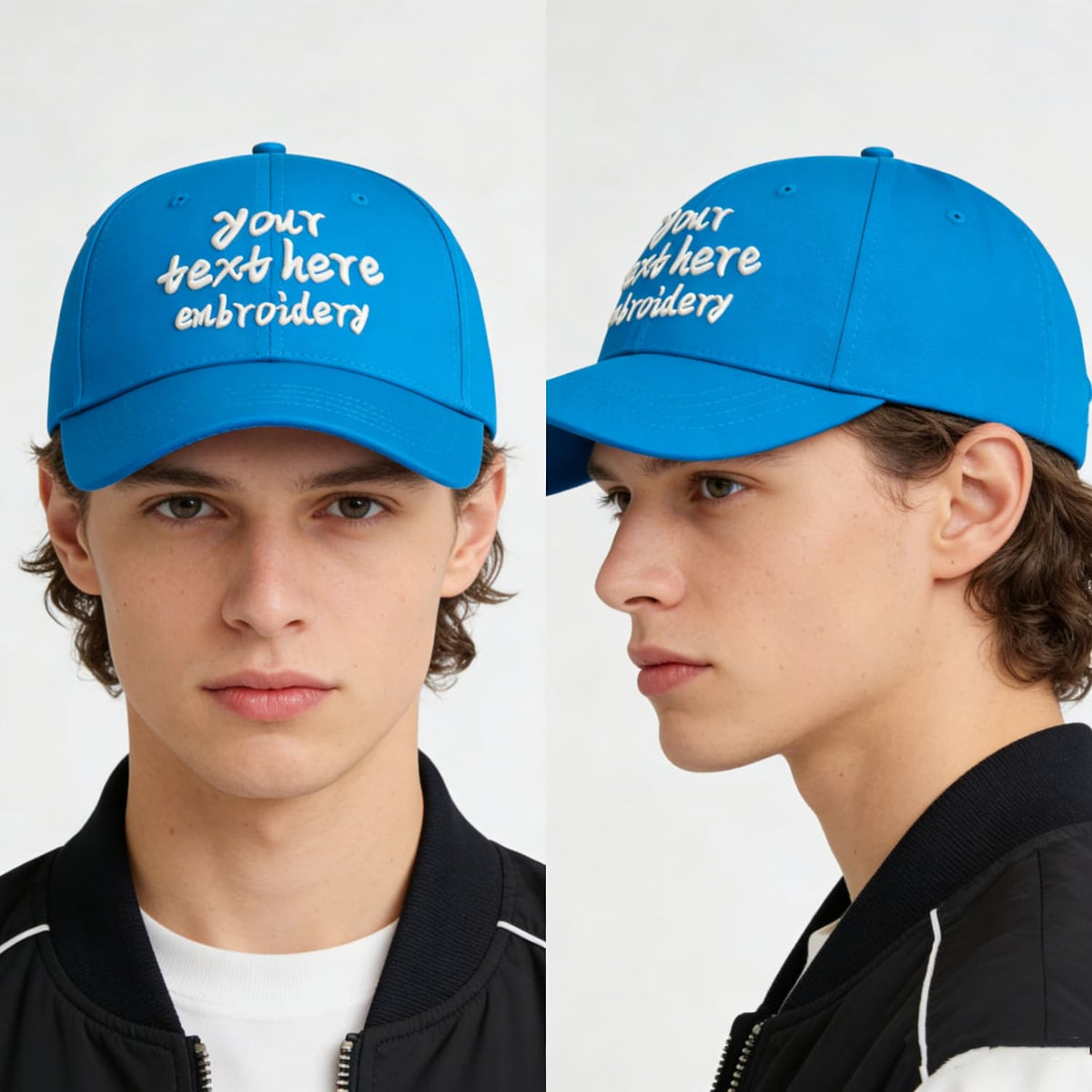 Vosoli Royal Blue Solid Baseball Cap - Unisex Custom 3D Embroidery or Print