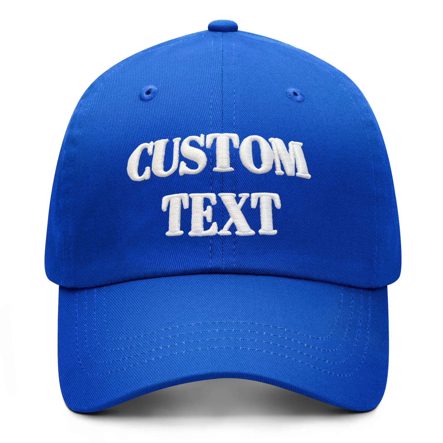 Vosoli Royal Blue Unisex Baseball Cap - Personal & Team Custom 3D Embroidery or Print Hat