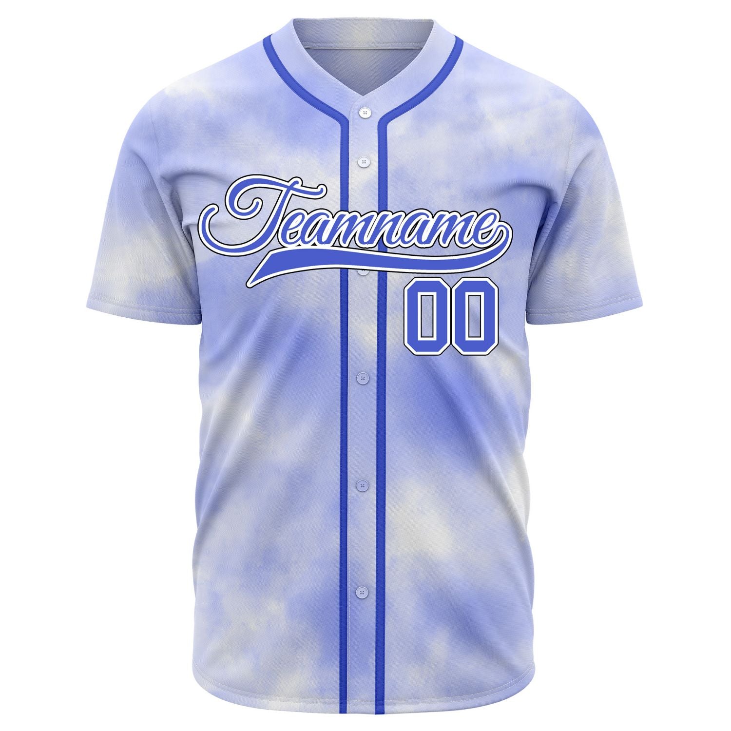 VOSOLI Royal Purple Tie-Dye Graffiti Custom Stitched Baseball Jersey