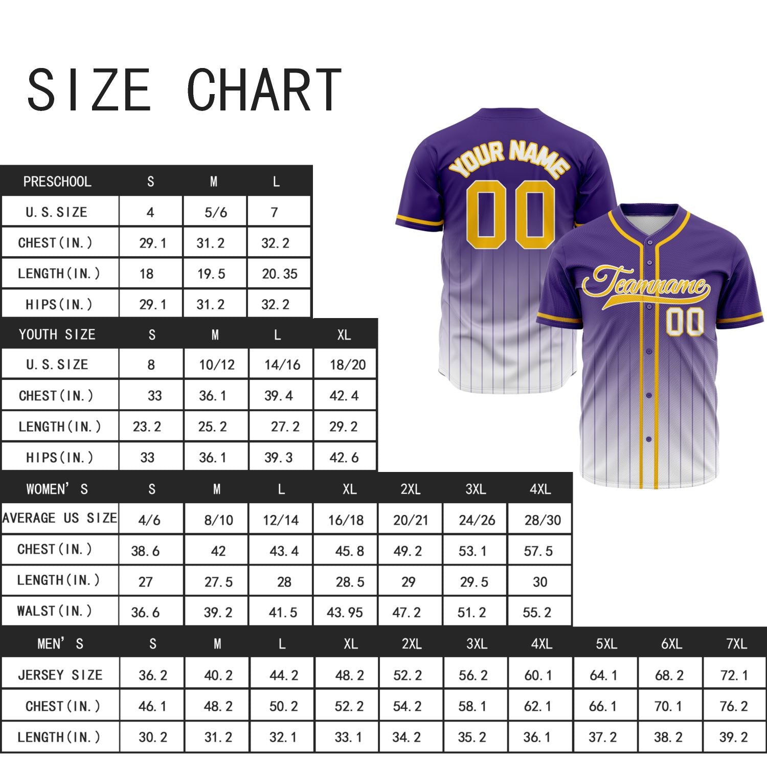 VOSOLI Royal Purple & White Ethereal Gradient Pinstripe Baseball Jersey