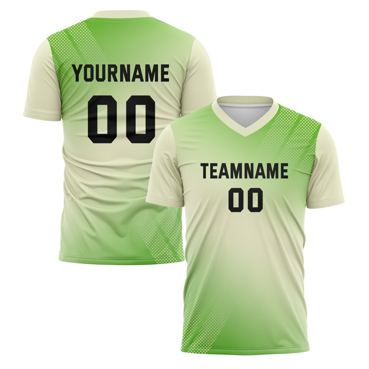Custom Sage Green & Cream Ombré Soccer Jersey for Teams & Individuals | Vosoli