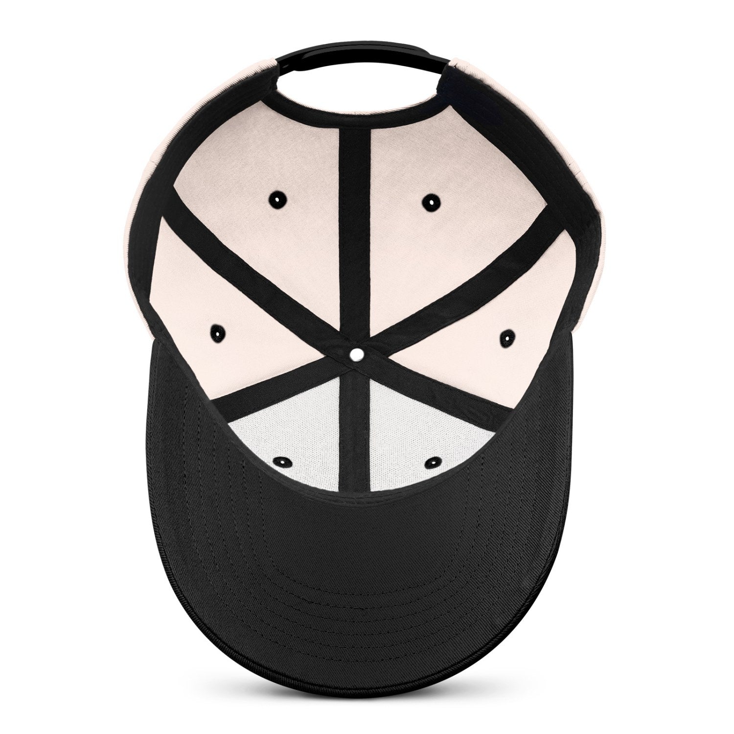 Vosoli Sand & Black Color-Block Deep Bill Baseball Cap - Unisex Custom 3D Embroidery or Print Hat