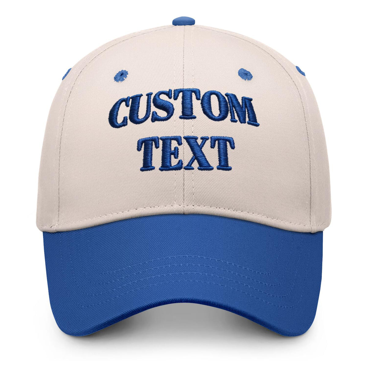 Vosoli Sand Blue Two-Tone Baseball Cap - Unisex Custom 3D Embroidery or Print