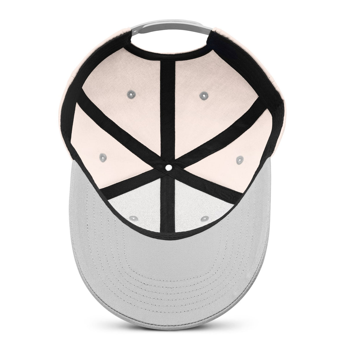 Vosoli Sand & Gray-Lavender Color-Block Deep Bill Baseball Cap - Unisex Custom 3D Embroidery or Print Hat