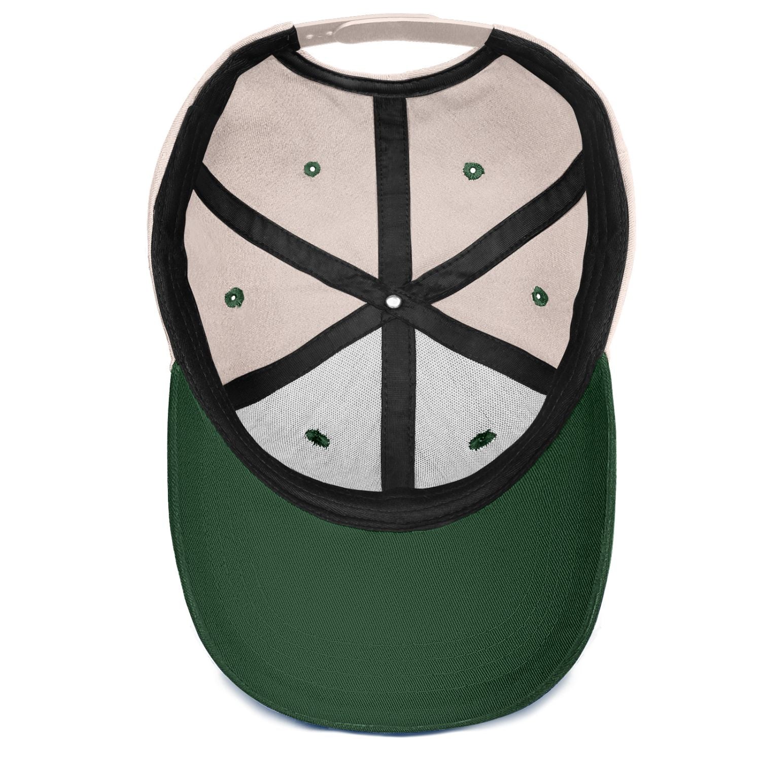 Vosoli Sand Green Two-Tone Baseball Cap - Unisex Custom 3D Embroidery or Print