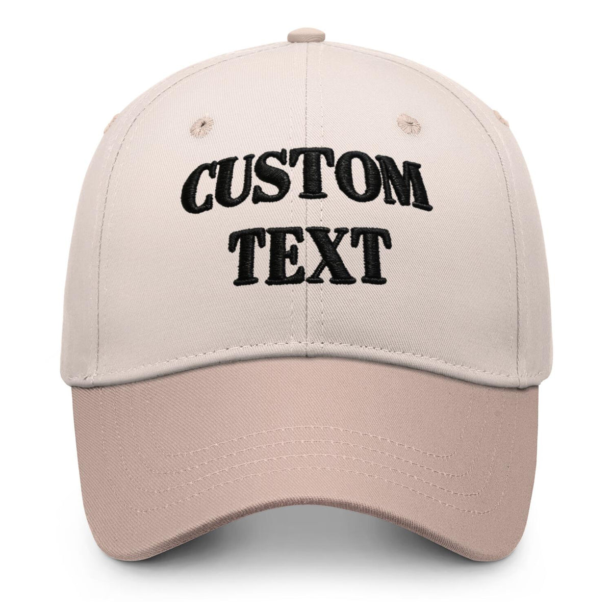 Vosoli Sand Tone Two-Tone Baseball Cap - Unisex Custom 3D Embroidery or Print