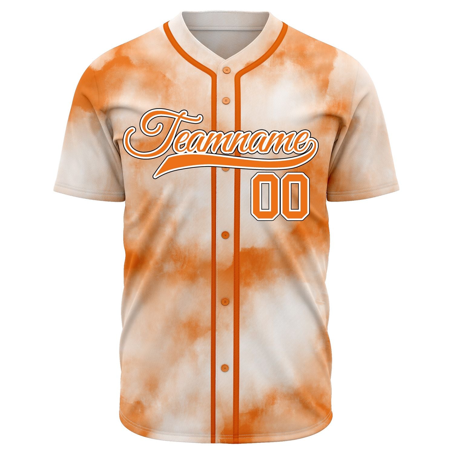 VOSOLI Sunset Blaze Tie-Dye Graffiti Custom Stitched Baseball Jersey
