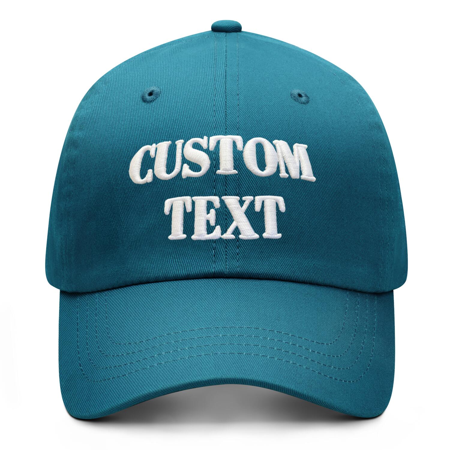 Vosoli Teal Unisex Baseball Cap - Personal & Team Custom 3D Embroidery or Print Hat