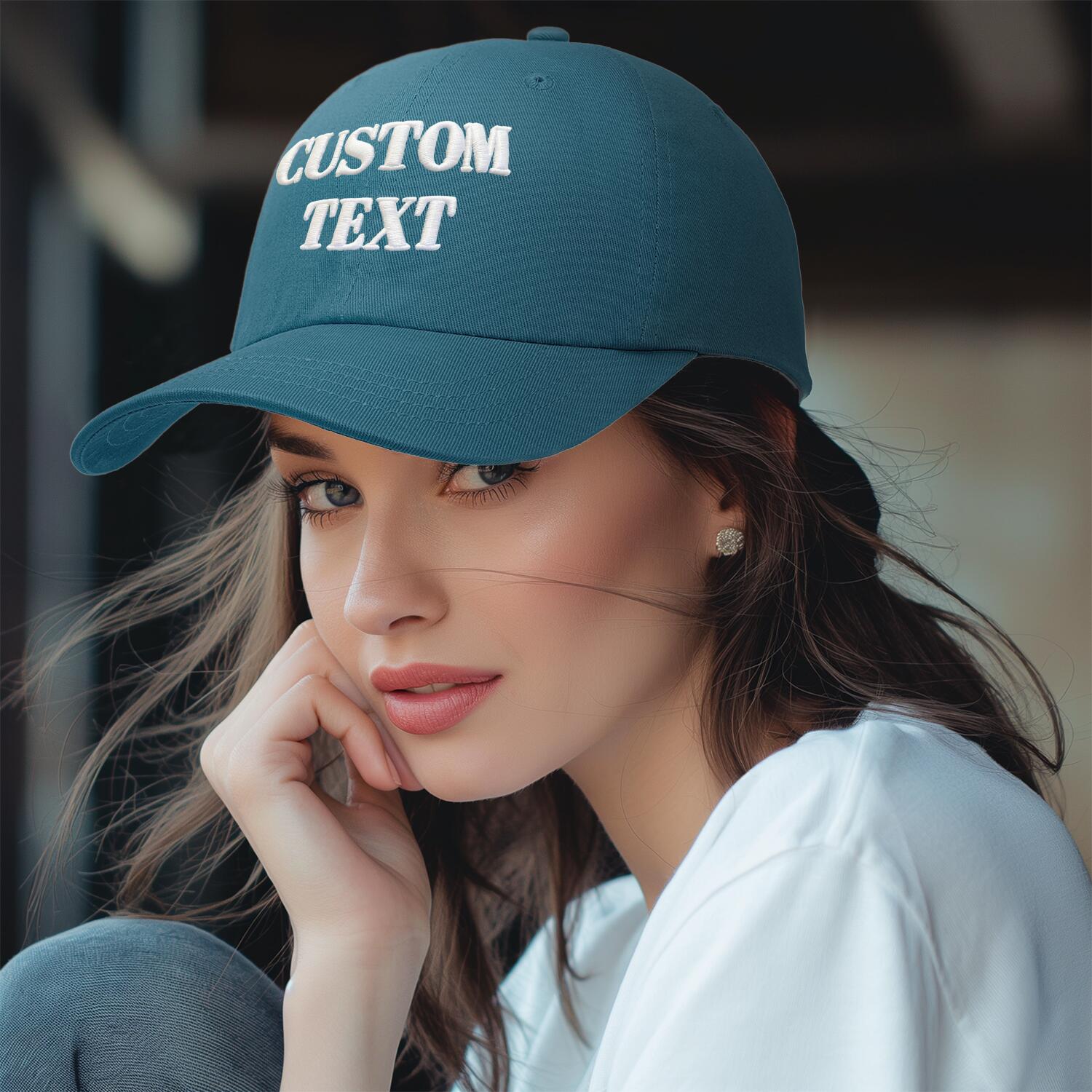 Vosoli Teal Unisex Baseball Cap - Personal & Team Custom 3D Embroidery or Print Hat