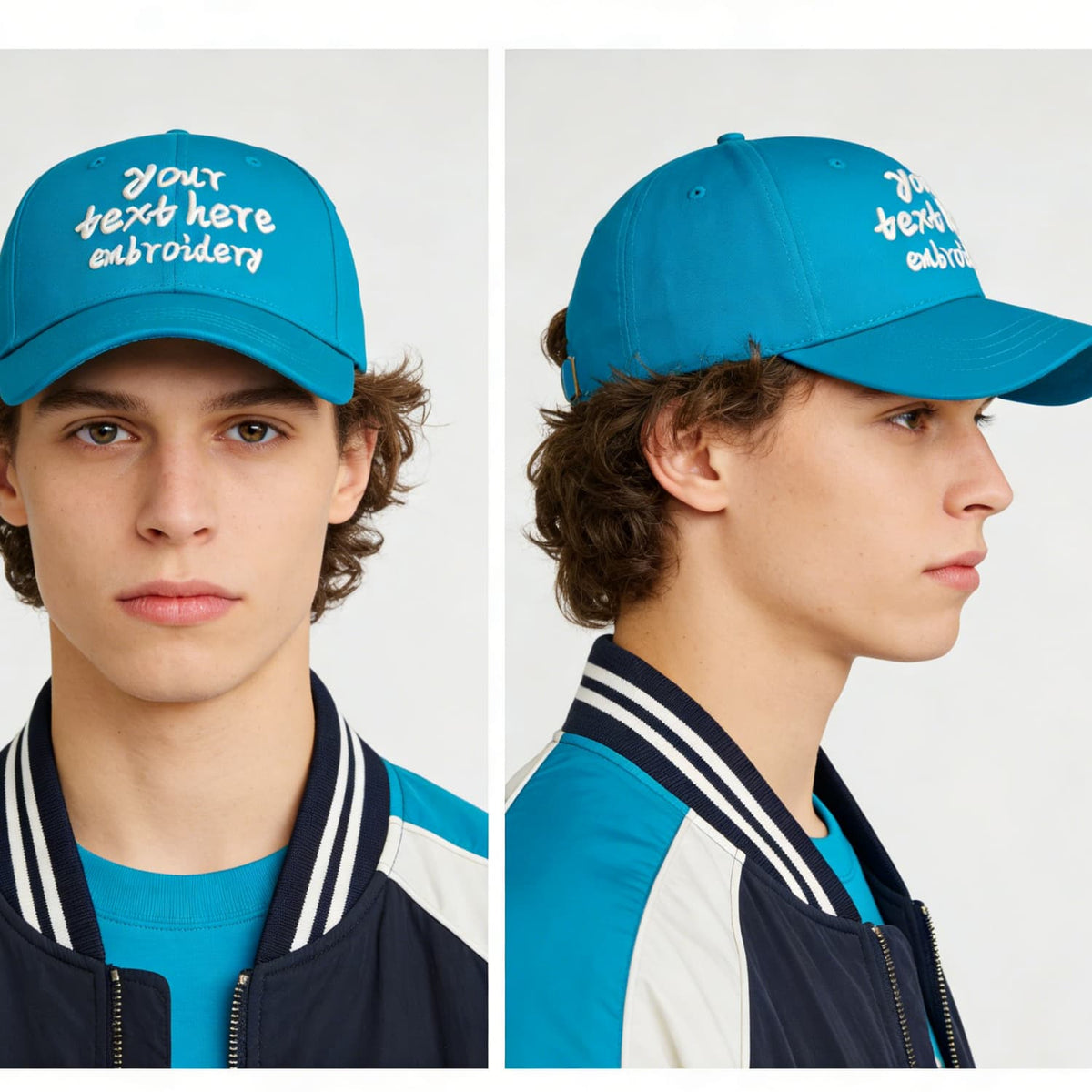 Vosoli Turquoise Baseball Cap - Unisex Custom 3D Embroidery or Print