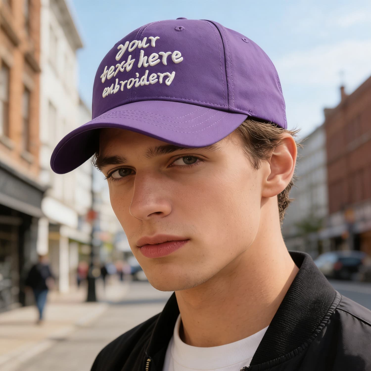 Vosoli Violet Solid Baseball Cap - Unisex Custom 3D Embroidery or Print