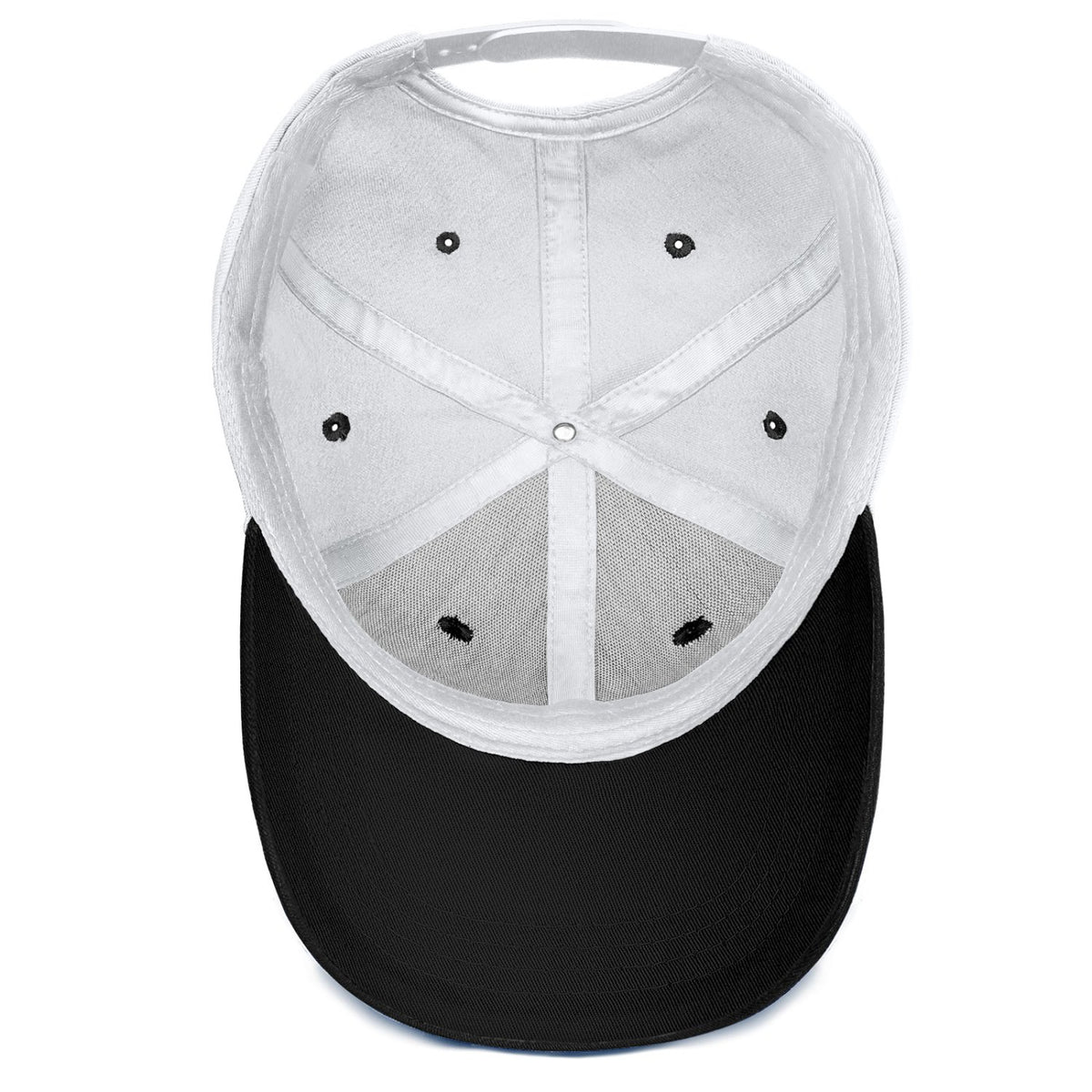 Vosoli White & Black Two-Tone Unisex Baseball Cap - Personal & Team Custom 3D Embroidery or Print Hat
