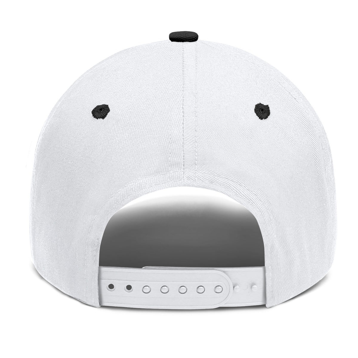 Vosoli White & Black Two-Tone Unisex Baseball Cap - Personal & Team Custom 3D Embroidery or Print Hat