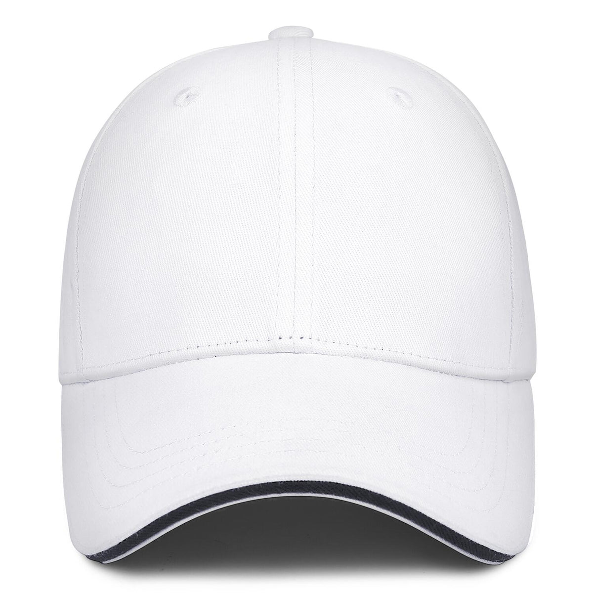 Vosoli White Contrast Brim Baseball Cap - Team Custom Embroider or Print Personalized Hats